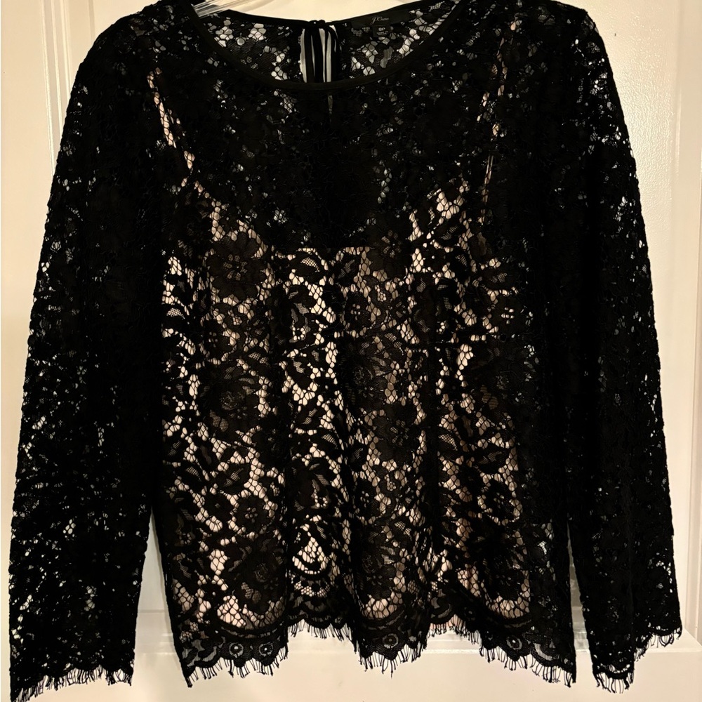 Elegant Black Lace Blouse